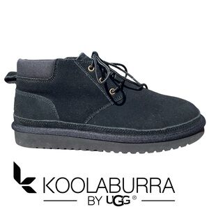 NWOB $110 Koolaburra by UGG Lace-Up Suede Boots — Black — Size 9